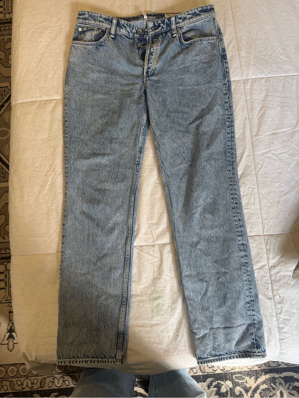 rag & bone womens Light Blue Straight Jeans